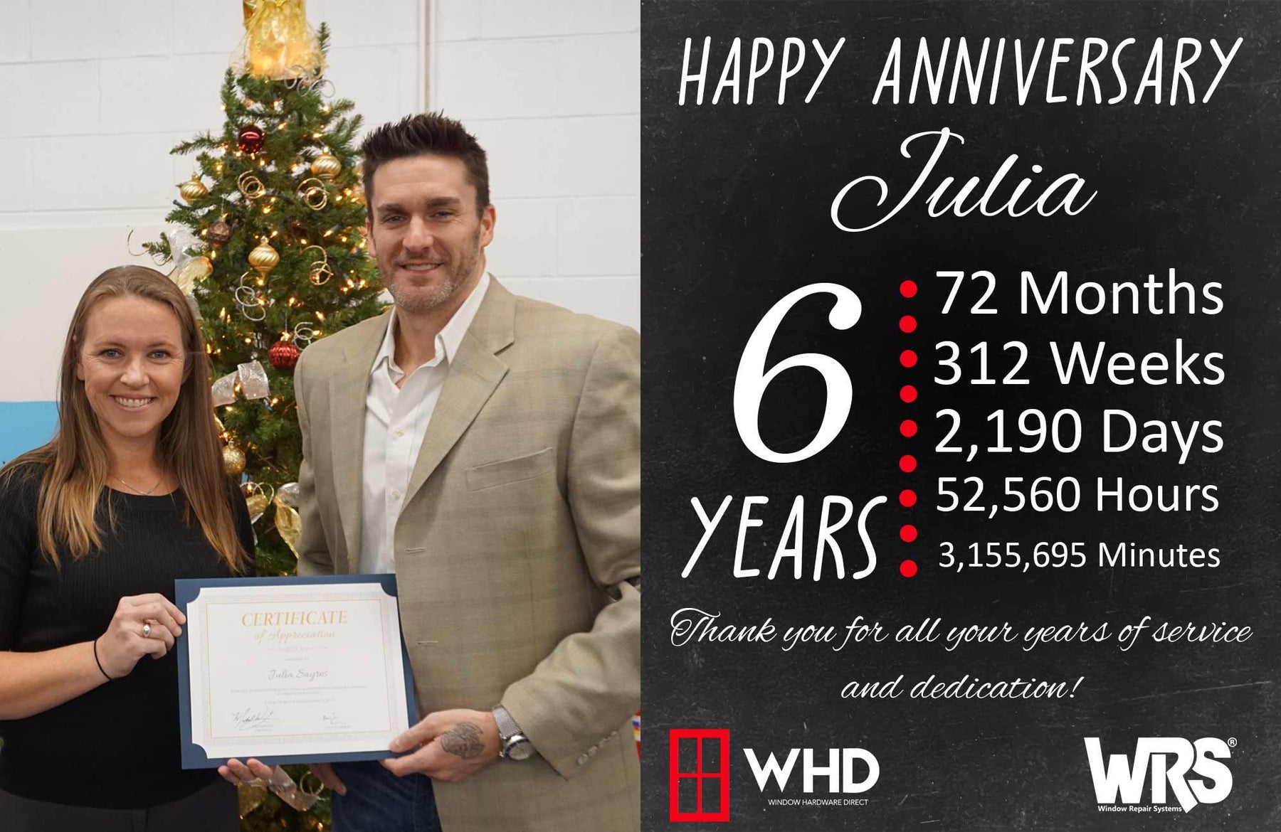 Happy Anniversary, Julia!