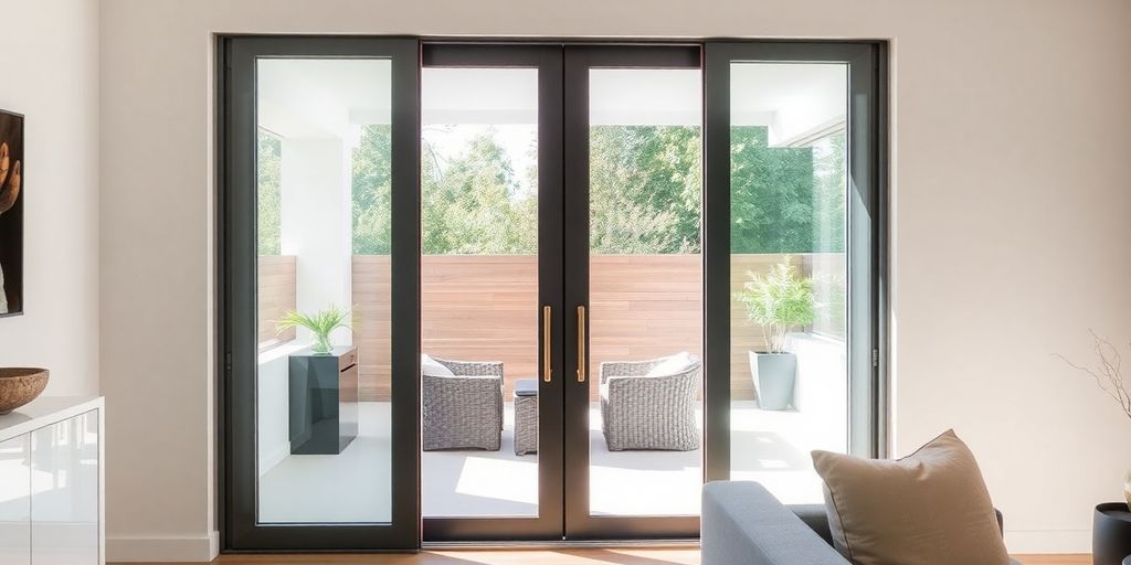 Anderson sliding door in a modern home setting.