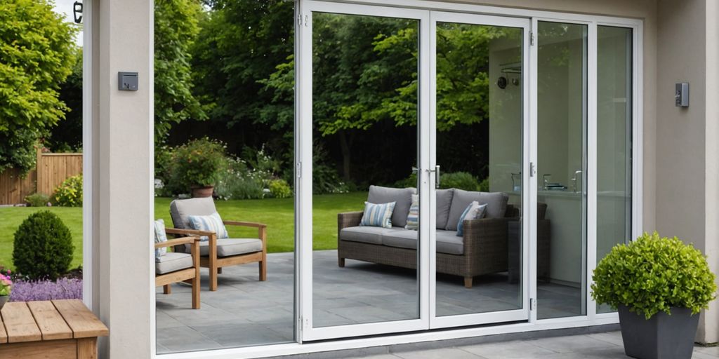 Modern patio door with secure lock