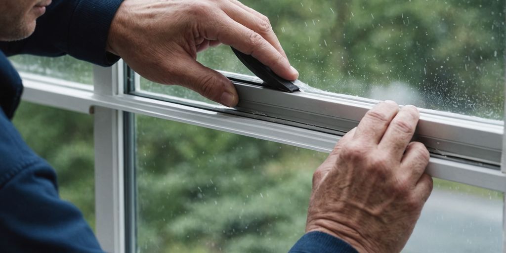 Applying weather seal to window