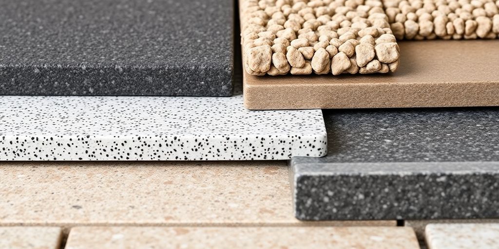 Different door thresholds in various materials and finishes.