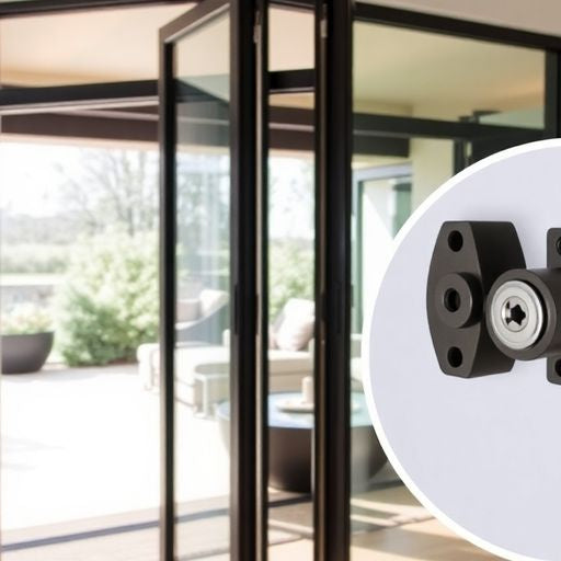 Bifold door with heavy-duty hardware in modern home interior.