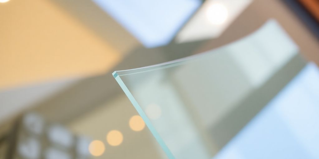 Close-up of window glazing with clear glass pane.