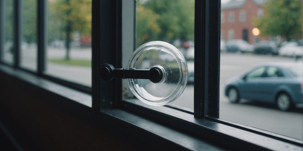 Bulb seal weatherstripping on a window frame close-up.