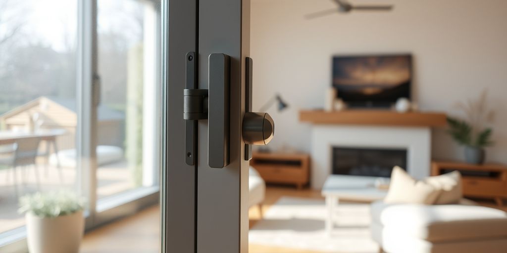 Sliding glass door with secure lock