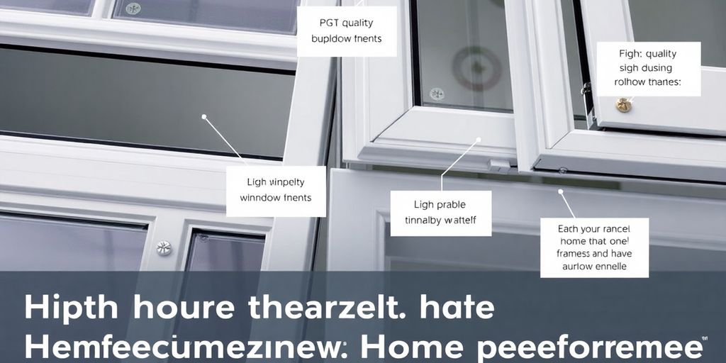 Close-up of PGT window parts and components.