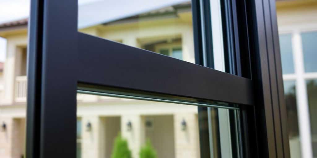 Close-up of a PGT impact-resistant window.