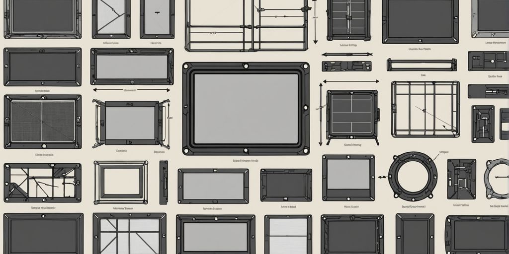 Illustration of screen window parts and components.