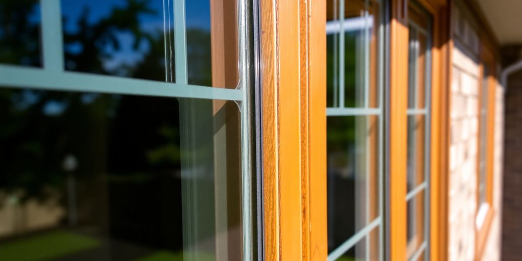 Close-up of Crestline window features and design.
