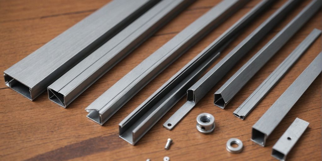 Essential window screen replacement parts on wooden surface