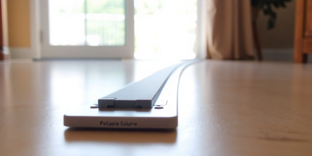 Clean sliding glass door track with smooth rollers.