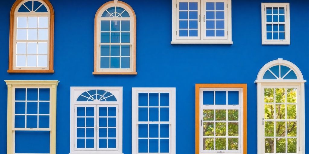 A collection of different window styles and designs.