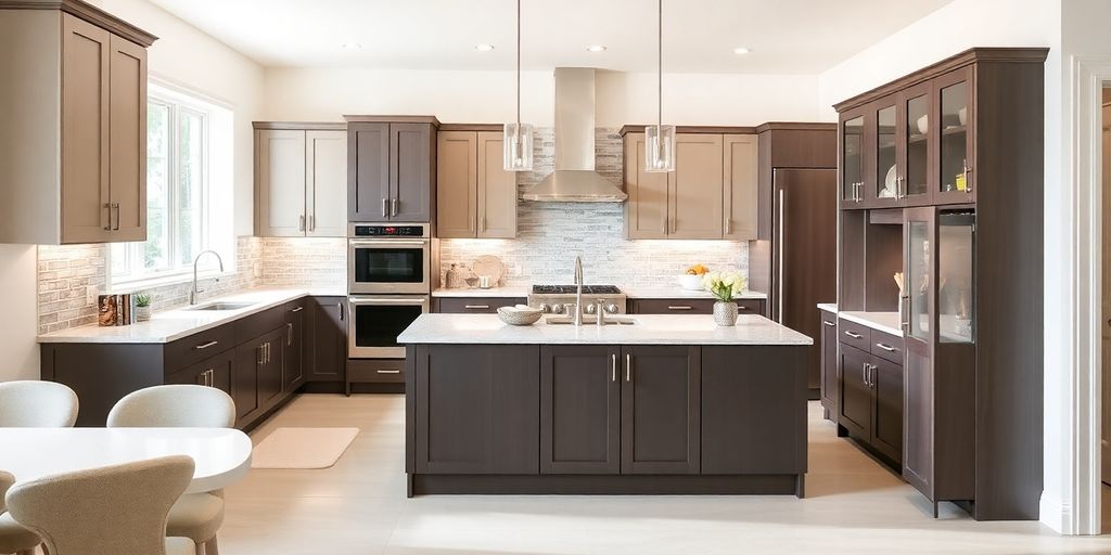 Modern kitchen with stylish Merillat cabinets and elegant design.