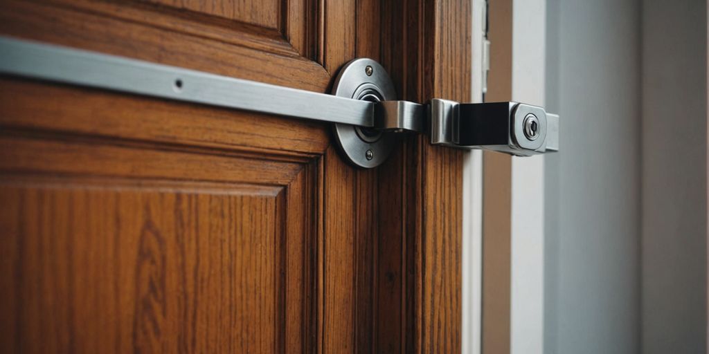 Weatherstripping door for home coziness and security.