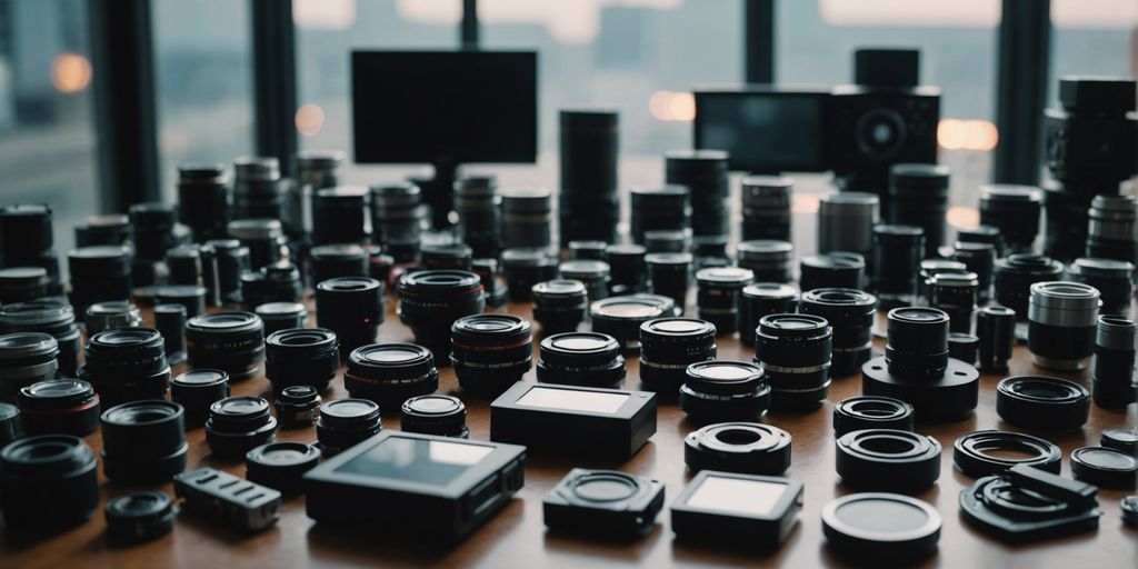 Different screen window parts displayed on a table.