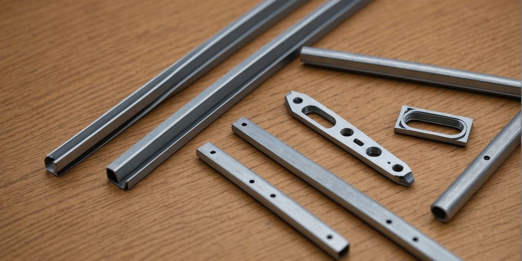 Essential screen window parts on wooden surface