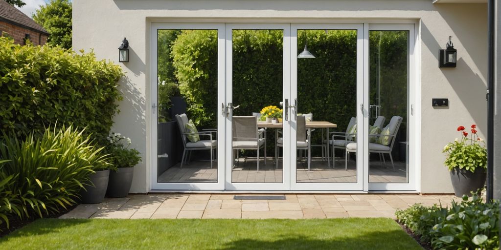 Modern patio door with secure lock