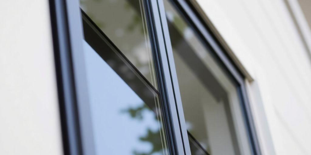 Close-up of Wincore windows with sleek design.