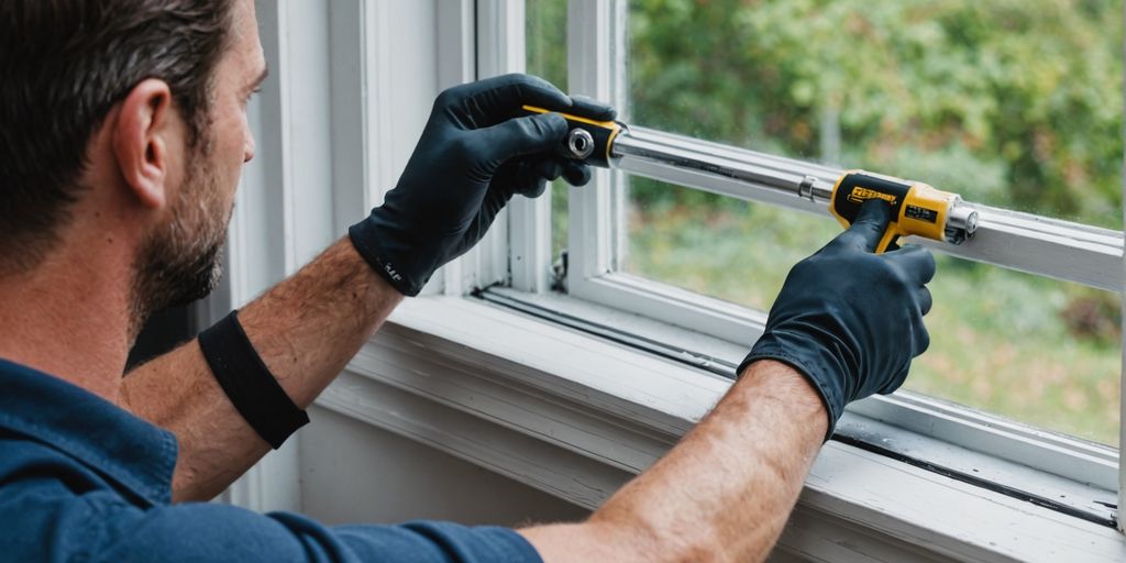 Applying sealant to window frame edges