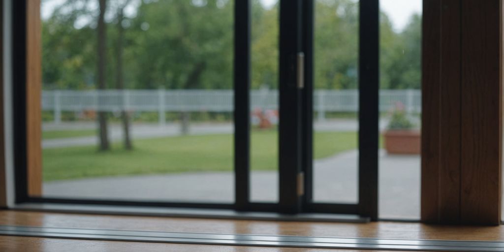 Essential sliding glass door track repair parts displayed