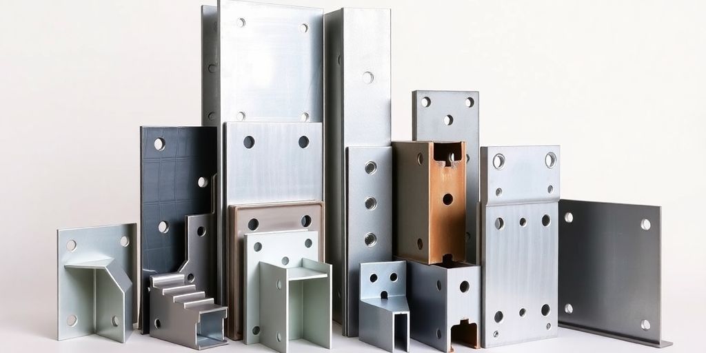 Various metal corner braces for project stability.