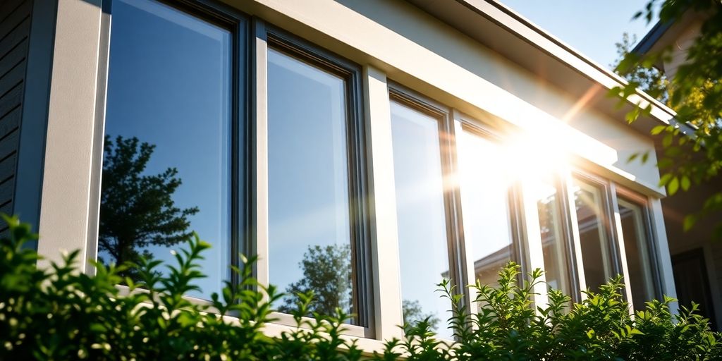 Modern Amerimax windows in a stylish home setting.
