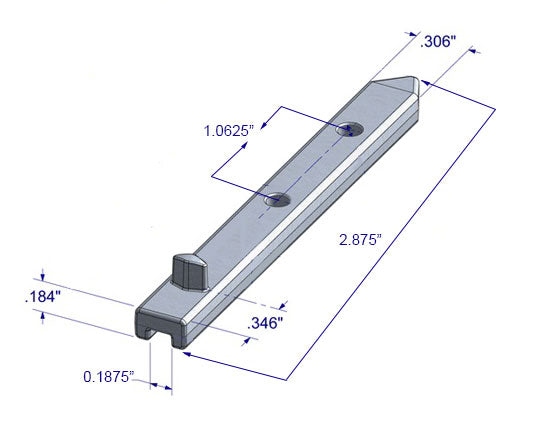 WRS Caldwell Die Cast Tie-In Pivot Bar  -  2.875"