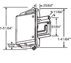 WRS Ashland/DVL 1-51/64" Universal Vent Lock  -  White