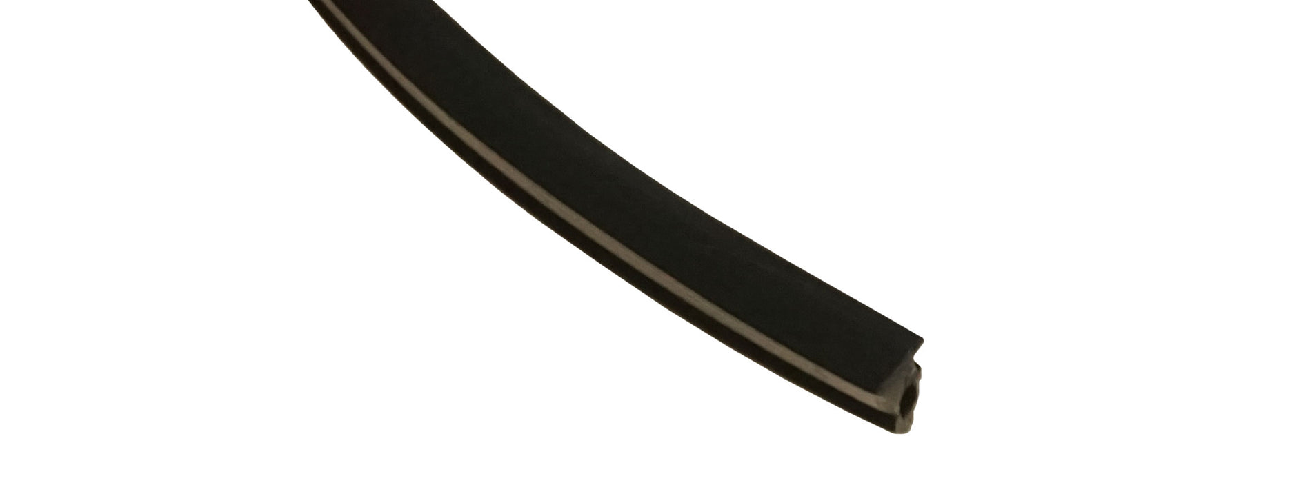 WRS .49" x .30" Black Glazing Wedge - 25 Ft Roll
