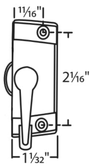 WRS Truth Sweep Lock with Large Cam, without Lugs - White