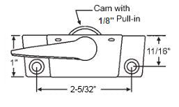 Truth 2-5/32" Sweep Lock - White