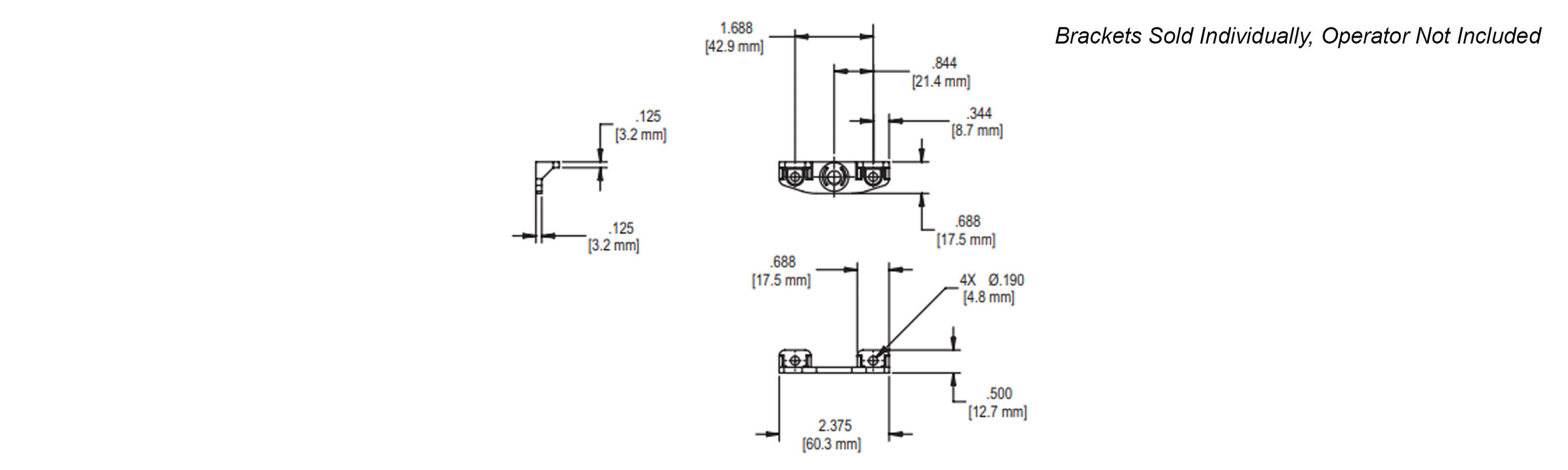 WRS Truth Awning Operator Bracket