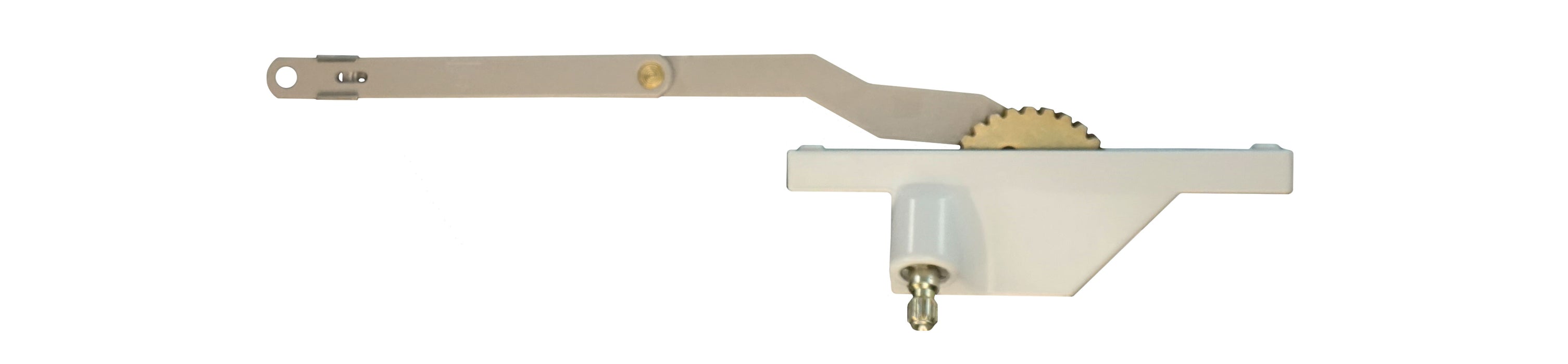 WRS Truth White Dyad Casement Operator with Stability Tab - Left or Right Hand