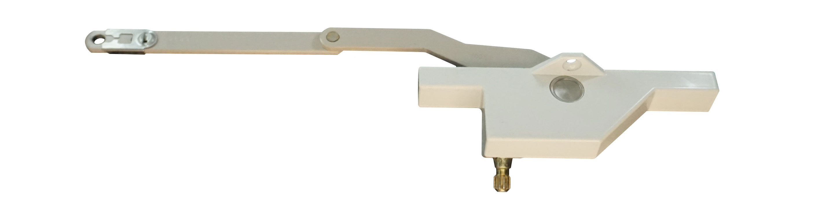 WRS Truth White Dyad Casement Operator with Stability Tab - Left or Right Hand