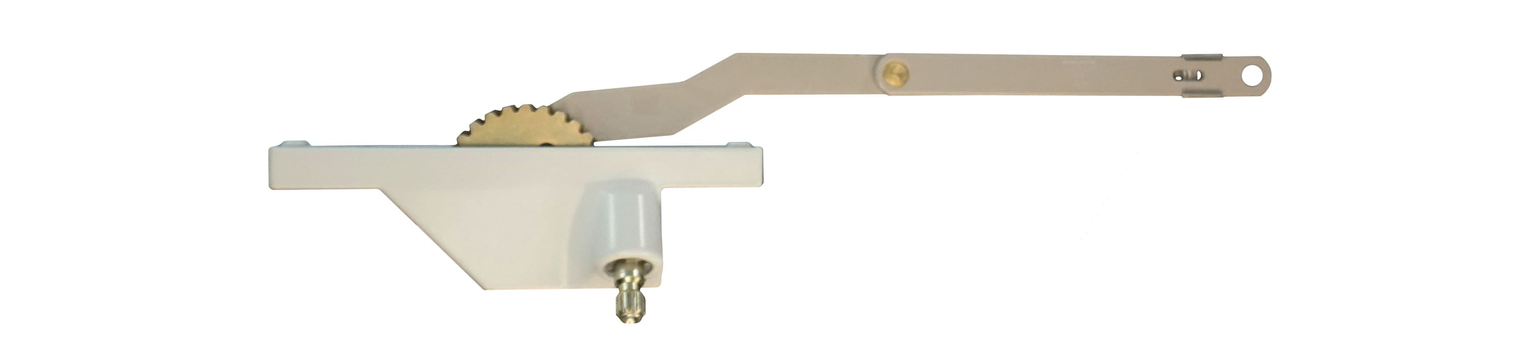 WRS Truth White Dyad Casement Operator with Stability Tab - Left or Right Hand