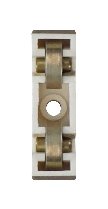WRS Keller 1-5/8" Tandem Roller Assembly with Housing  -  White