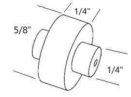 WRS 1/4" Flat Sliding Window Roller Wheel - Nylon