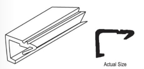 WRS Reynolds Black Rigid Glazing Bead  -  6 Ft Stick