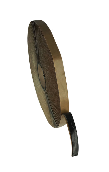 WRS 1/16" x 1/2" Double-Sided Butyl Glazing Tape  -  25 Ft Roll, Black