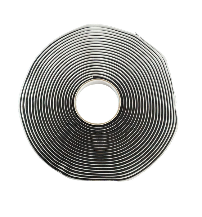 WRS 1/8" x 1/2" Double Sided Glazing Tape/Butyl Tape - 25 Ft Roll, Black
