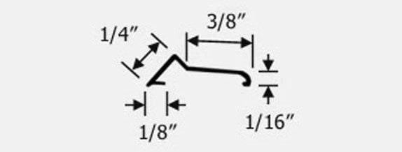 WRS White Snap-In Glazing Bead  -  3 Ft Stick