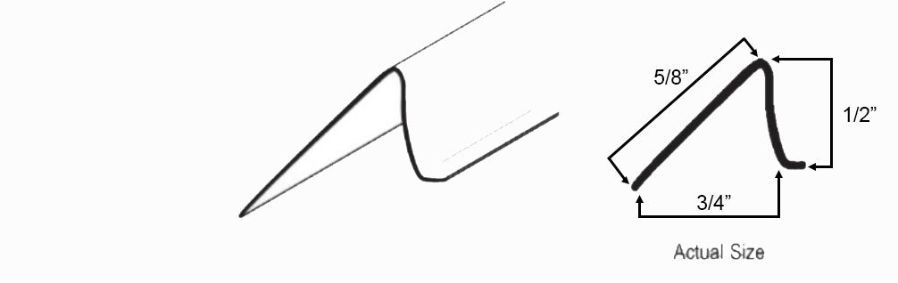 WRS Jacobson White Metal Glazing Bead  -  6 Ft Stick