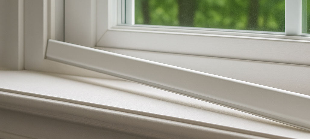 WRS White Snap-In Vinyl Glazing Bead - 6 Ft Stick