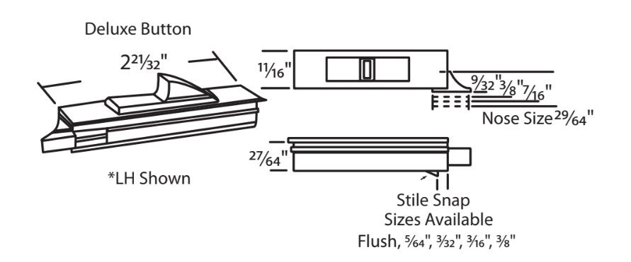 WRS 2-21/32" Left & Right Hand Tilt Latch Set  -  White