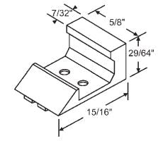 WRS 15/16" Nylon Sash Guide - White