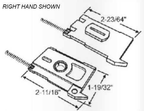 WRS 2-11/16" Left or Right Hand Tilt Latch - White
