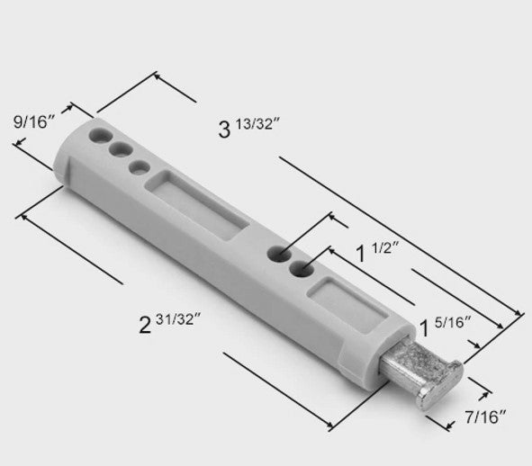WRS 3-13/32" Pivot Bar with Housing - White