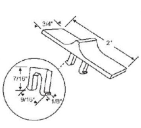 WRS 2" Tilt Latch Thumb Button - White