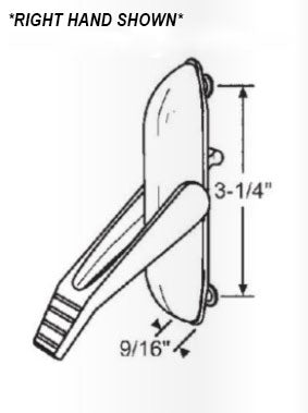 WRS Silverline Casement Locking Handle Set  -  White