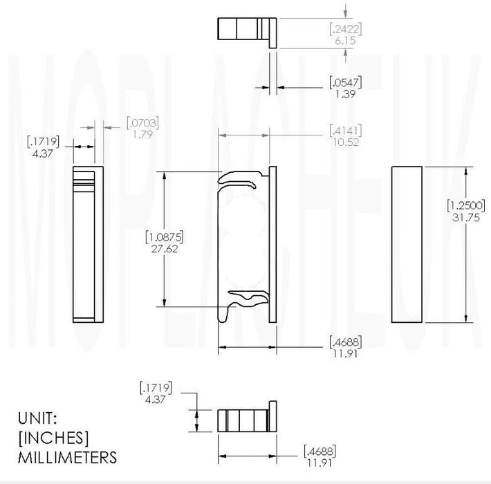 WRS PlyGem New Style Take Out Clip  -  White